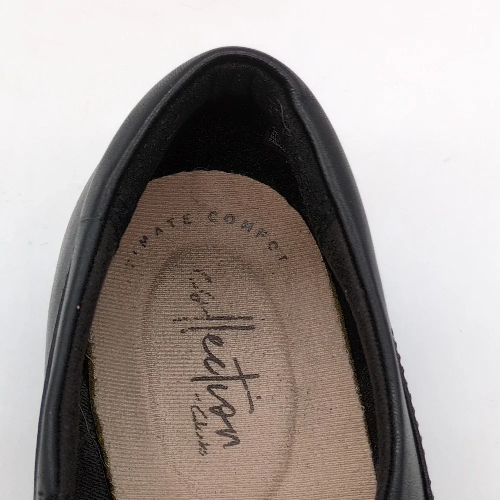 Clarks Collection Shoes Womens Black 8 Leather Loafers Stretch Comfort‎ 21951